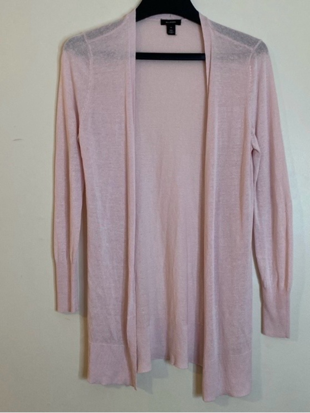 Halogen Pink Pastel linen blend Open-Front Cardigan médium